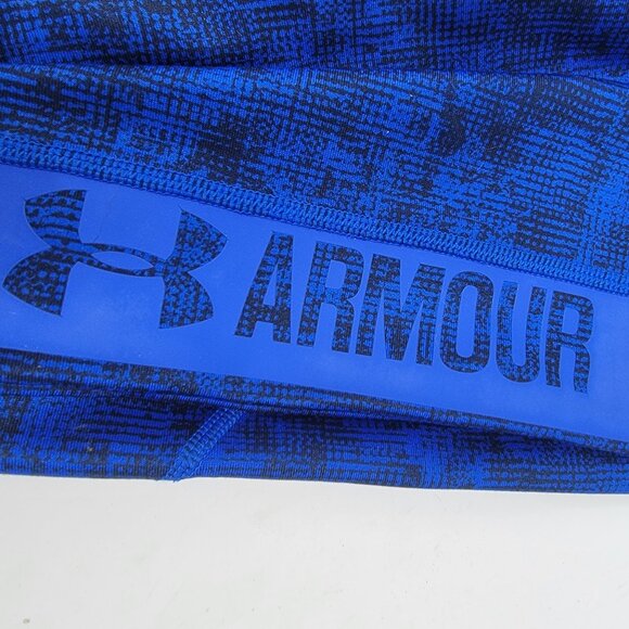 Under Armour Heat Gear Capri‎ Leggings Size Medium Blue Compression - Picture 4 of 5